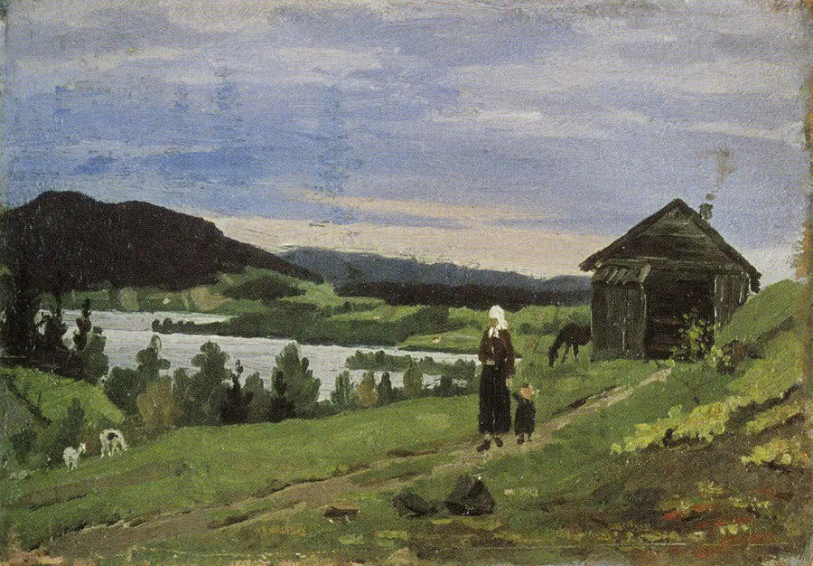 Maisema naisesta ja lapsesta - Edvard Munch