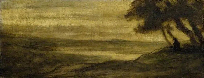 Maisemakuva figuurin kanssa - Honoré Daumier