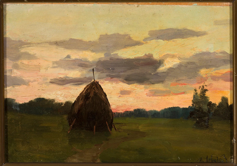 Maisema heinäsuovalla - Isaac Levitan