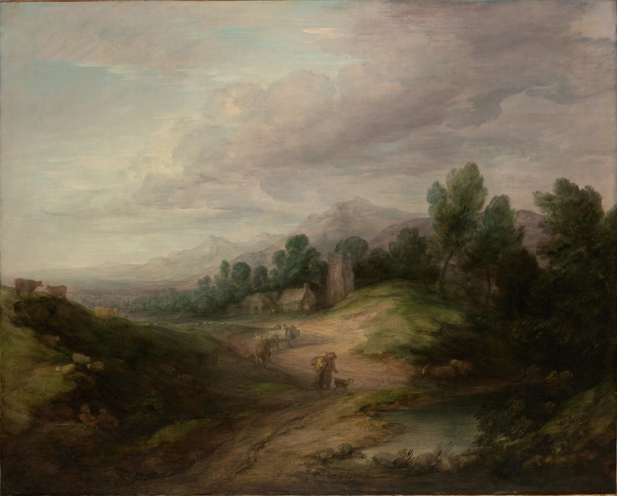Metsäinen maisema korkeilla mailla - Thomas Gainsborough