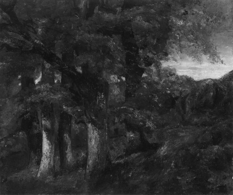 Metsäinen maisema - Gustave Courbet