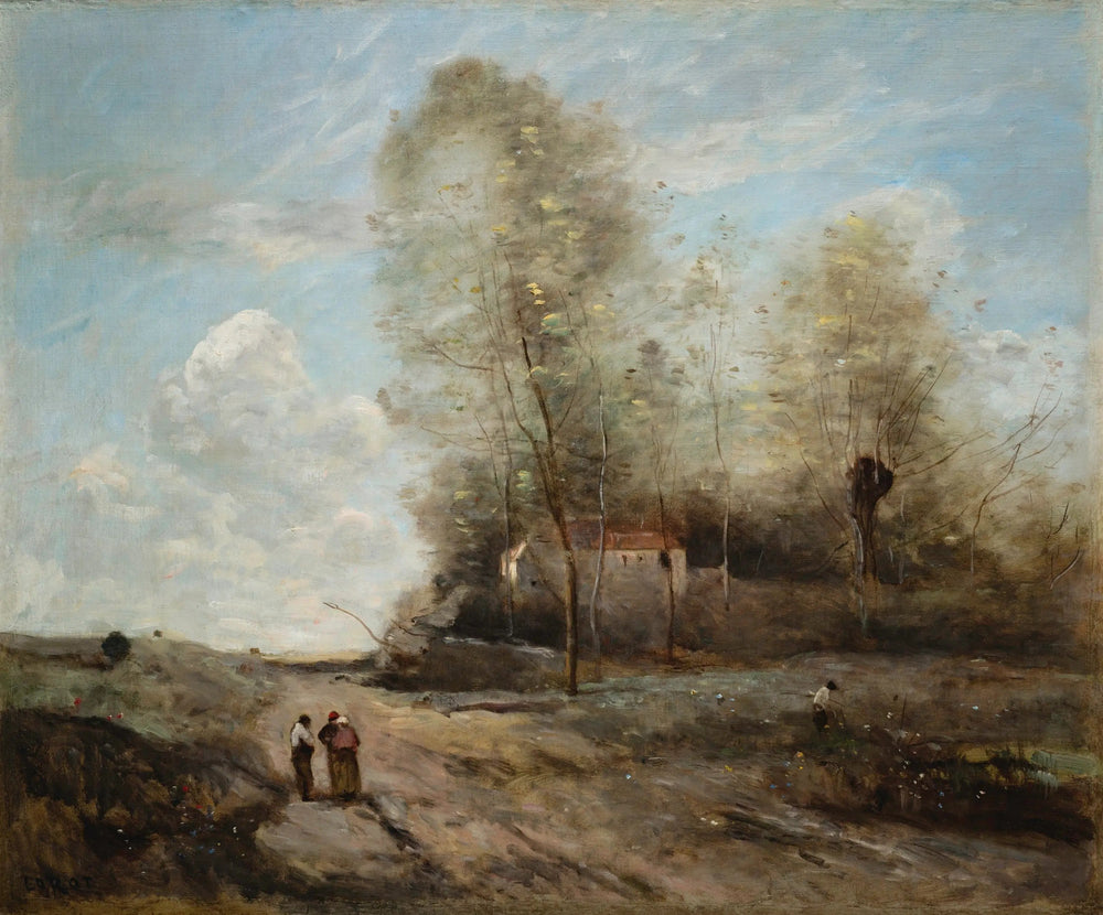 Paysage champêtre - Jean-Baptiste Camille Corot image 1 reproduction réalisée par Alpha Reproduction