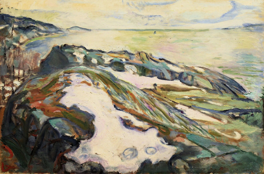 Hvitstenin rannikkonäkymä - Edvard Munch
