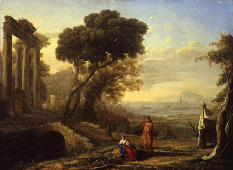 Italianainen rannikkomaisema - Claude Lorrain
