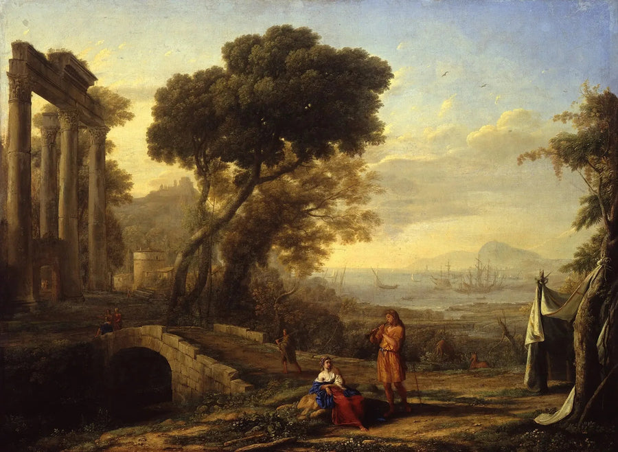 Italianainen rannikkomaisema - Claude Lorrain