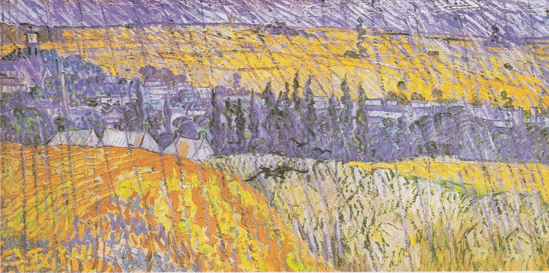 Auversin maisema sateessa - Vincent van Gogh