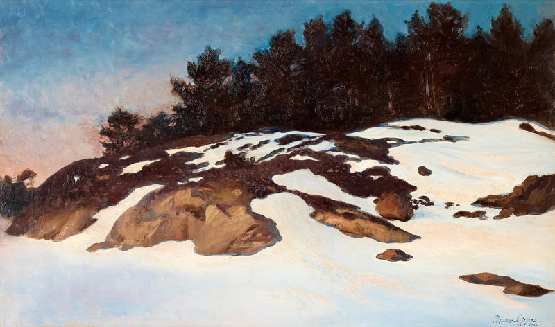 Talvimaisema aamunkoitteessa - Bruno Liljefors