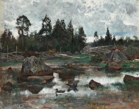 Ylämaan maisema - Bruno Liljefors