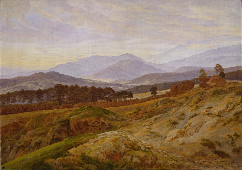 Maisema jättiläisten vuoristossa - Caspar David Friedrich
