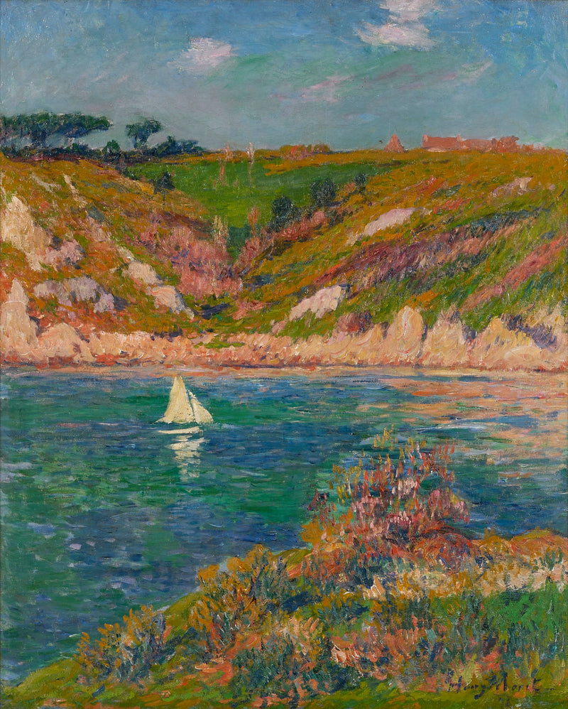 Doëlanin maisema valkoisella purjeella - Henry Moret