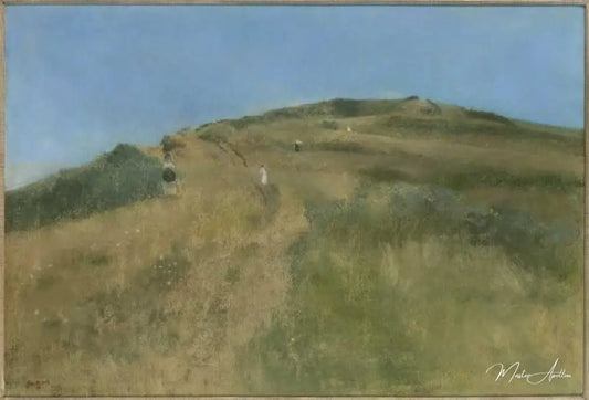 Paysage de dune devant une côte raide - Edgar Degas - Reproductions de tableaux et peintures haut de gamme