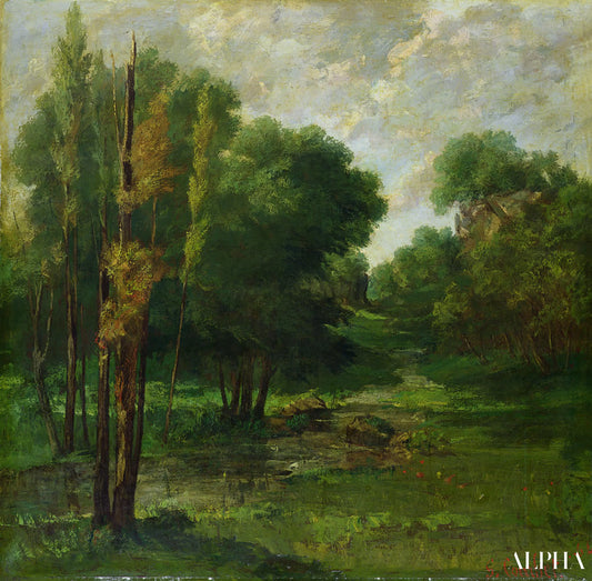 Paysage de forêt - Gustave Courbet - Reproductions de tableaux et peintures haut de gamme