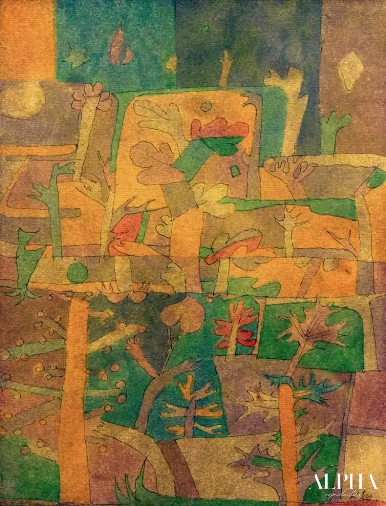 Paysage de jardin oriental, 1924 - Paul Klee - Reproductions de tableaux et peintures haut de gamme