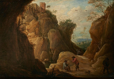 Paysage de montagne avec des voyageurs - David Teniers le Jeune - Alpha Reproduction