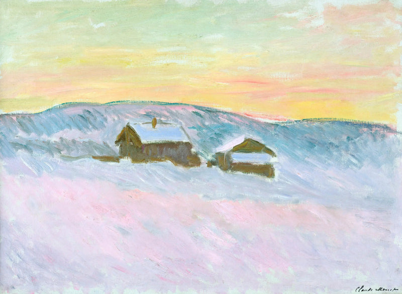 Norjan maisema. Siniset talot - Claude Monet