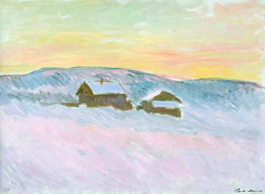 Norjan maisema. Siniset talot - Claude Monet
