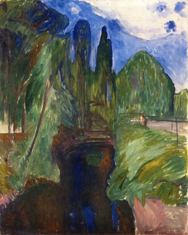 Puistomaisema - Edvard Munch