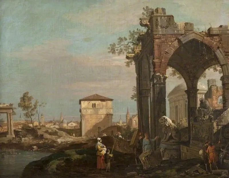 Capriccion raunioiden maisema - Canaletto