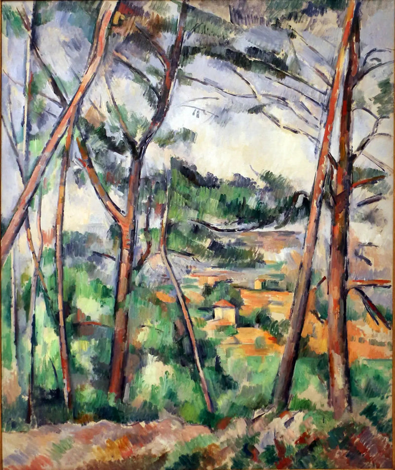 Maisema Aix'n ympäristöstä (Arc-laakso) - Paul Cézanne