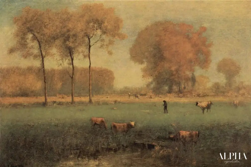 Summer Landscape - George Inness - Reproductions de tableaux et peintures haut de gamme