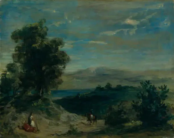 Marokon maisema - Eugène Delacroix