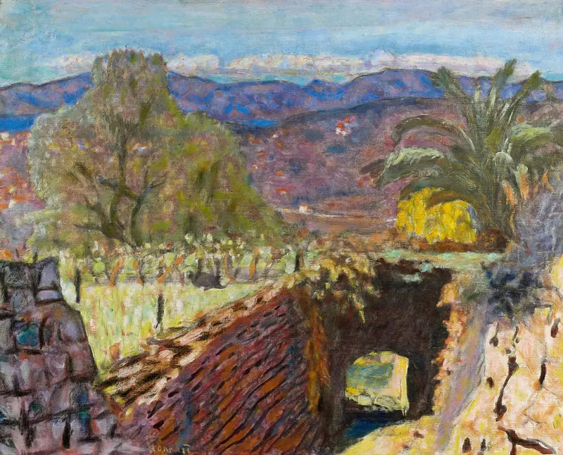 Mistral-sateessa etelän maisema - Pierre Bonnard