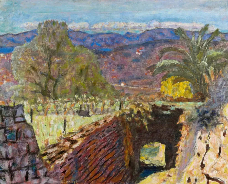 Mistral-sateessa etelän maisema - Pierre Bonnard