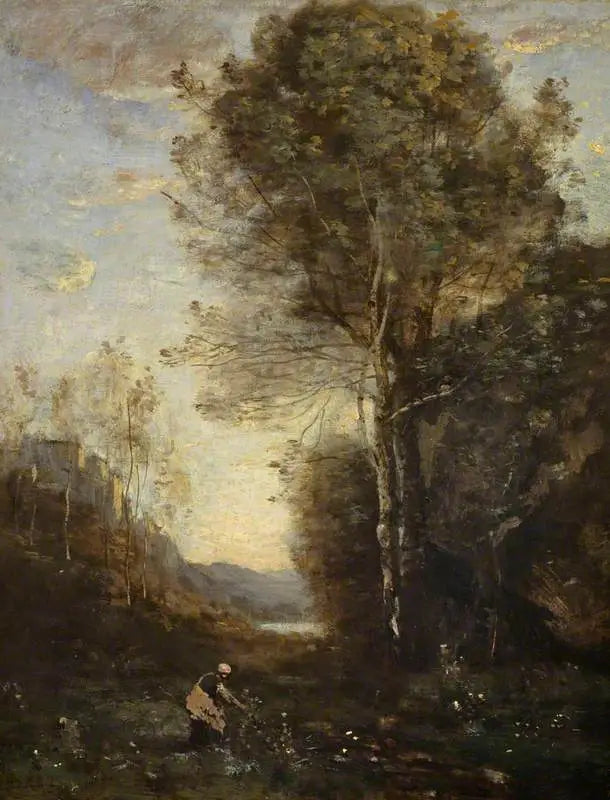 Ilta maisema - Jean-Baptiste Camille Corot