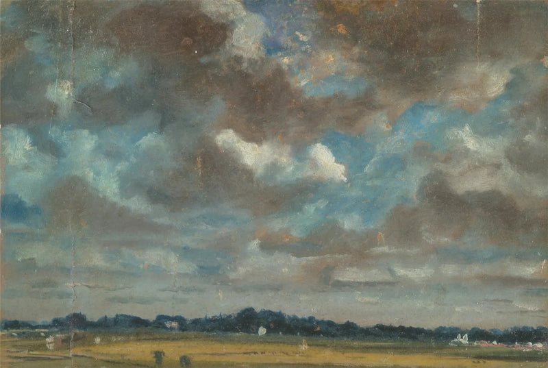 Laajennettu maisema harmaiden pilvien kanssa - John Constable