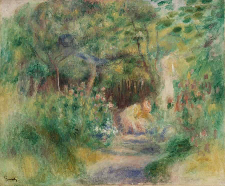 Maisema naisesta puutarhassa - Pierre-Auguste Renoir