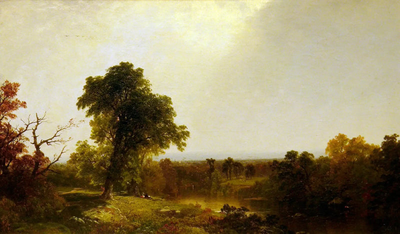 Syksyinen jokimaisema - John Frederick Kensett