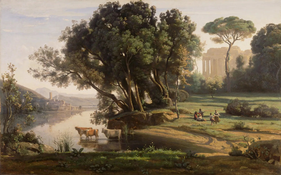 Italianainen maisema - Jean-Baptiste Camille Corot
