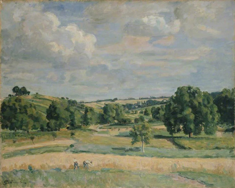 Maisema: Sadonkorjuuaika Somme-laaksossa - Armand Guillaumin