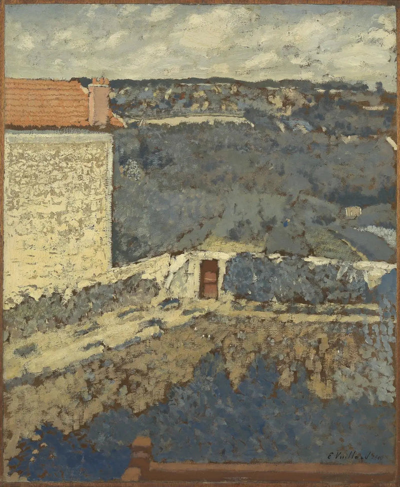 Maisemakuva - Vasemmalla oleva talo - Édouard Vuillard