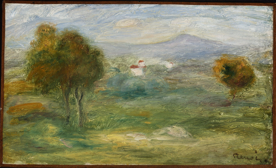 Maisema taloineen Cagnes-sur-Merissä - Pierre-Auguste Renoir