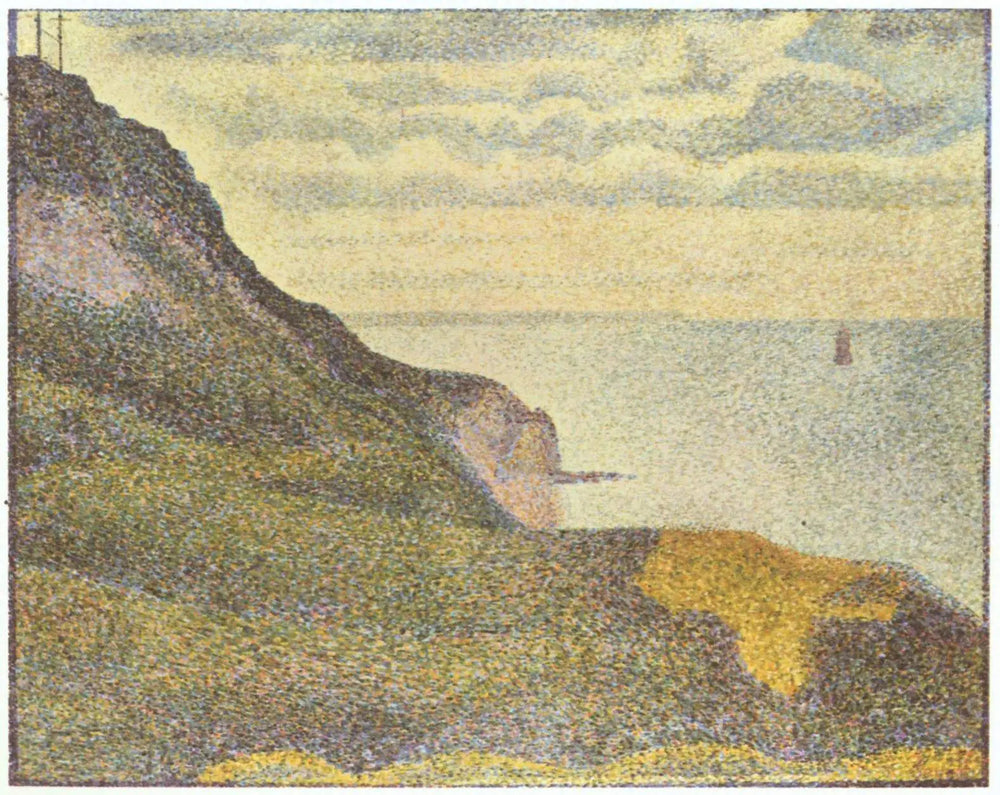 Paysage marin à Port-en-Bessin, Normandie - Georges Seurat image 1 copie peinte à la main à l’huile