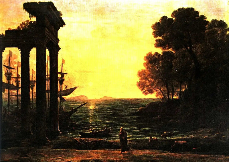 Merimaisema Ezekiel itkemässä Tyrin raunioilla - Claude Lorrain
