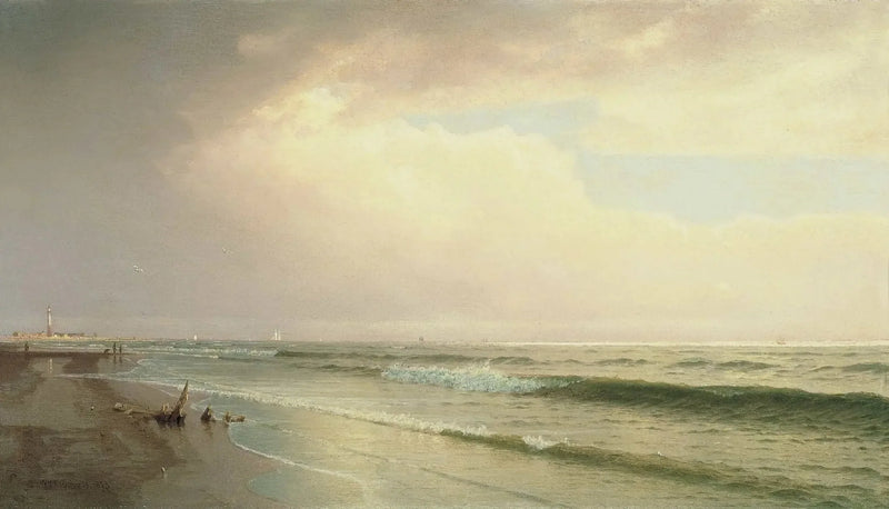 Merimaisema kaukana oleva majakka, Atlantic City, New Jersey - William Trost Richards