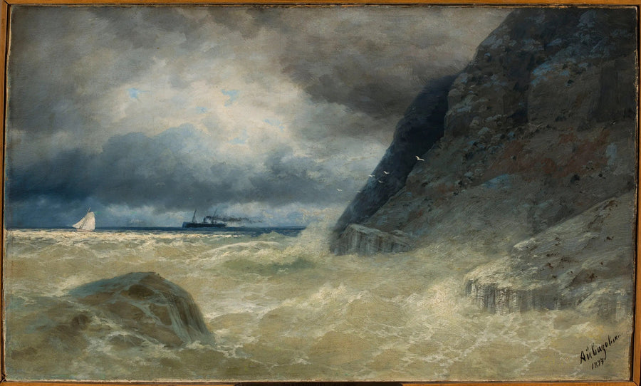 Merimaisema höyryaluksen kanssa. - Ivan Aïvazovski