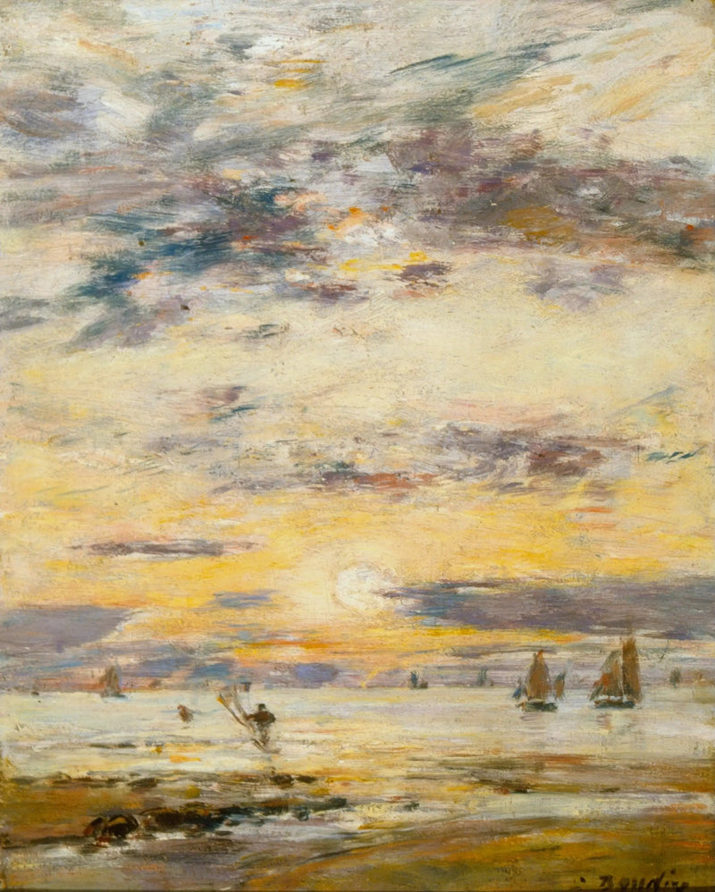 Merimaisema - Auringonlasku - Eugène Boudin
