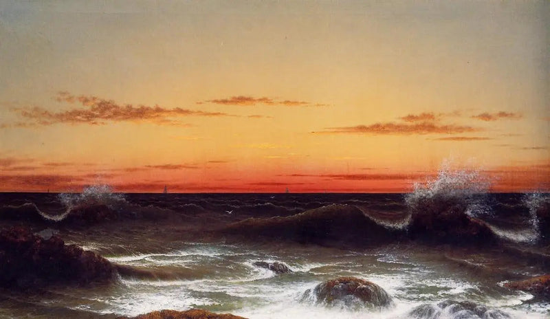Merimaisema - Auringonlasku - Martin Johnson Heade