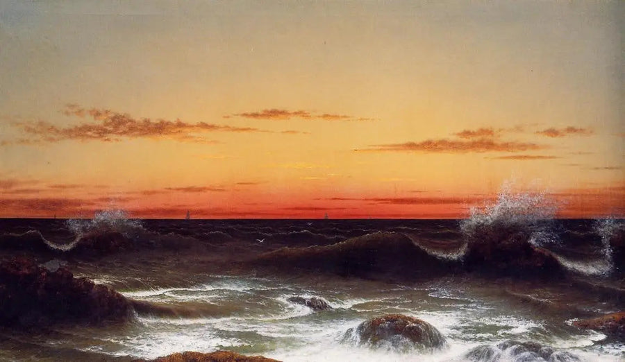 Merimaisema - Auringonlasku - Martin Johnson Heade