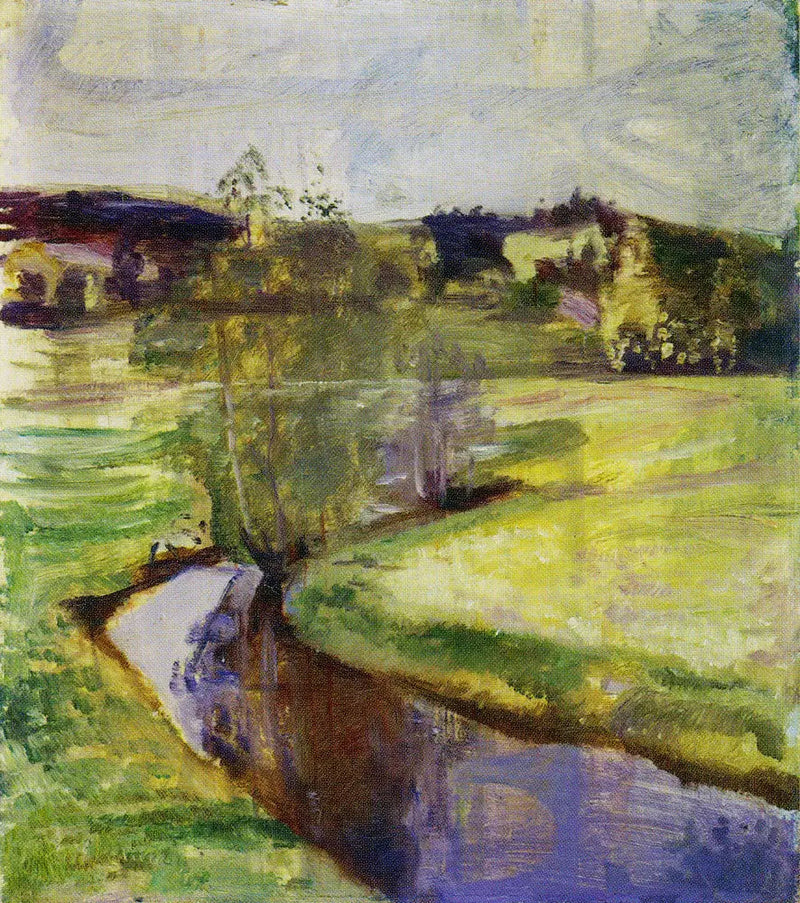 Norjalainen kevätmaisema - Edvard Munch