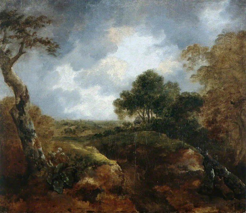 Avoin maisema metsän reunassa - Thomas Gainsborough