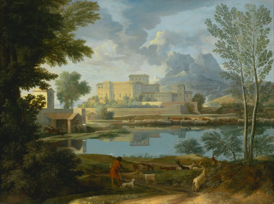 Maisemakuva rauhallisessa säässä - Nicolas Poussin