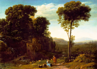 Paysage pastoral avec un moulin - Claude Lorrain - Alpha Reproduction