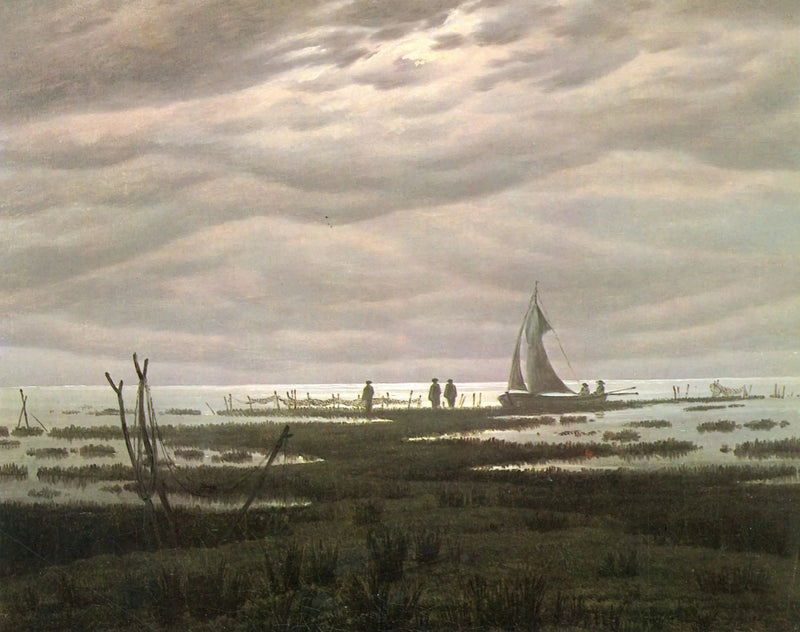 Tasainen maisema Greifswaldinlahdella - Caspar David Friedrich