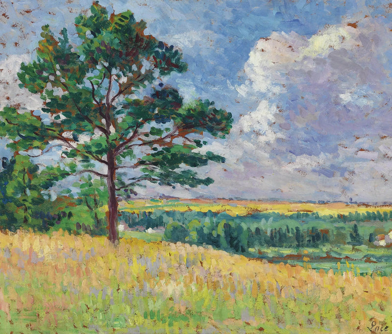 Maisema lähellä Mérévilleä - Maximilien Luce