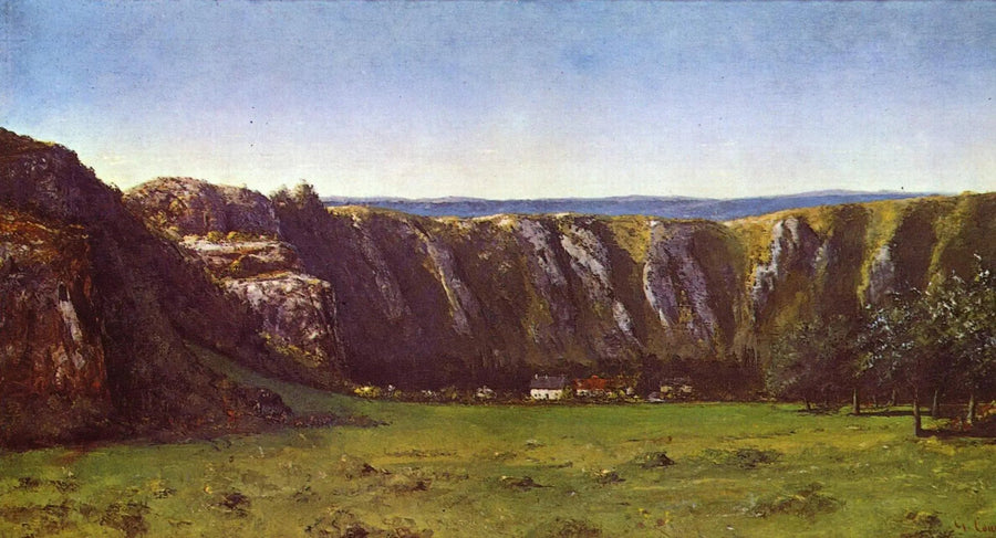 Kallioinen maisema Flageyn ympäristössä - Gustave Courbet