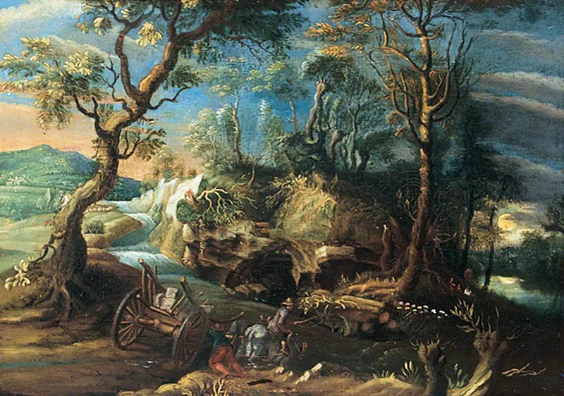Kallioinen maisema hahmoilla - Peter Paul Rubens